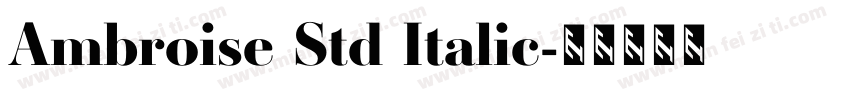 Ambroise Std Italic字体转换